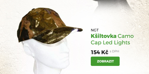 NGT kšiltovka Camo Cap Led Lights