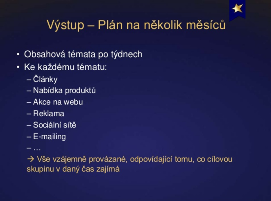 Co s vypracovanou analýzou klíčových slov dělat? Vytvořit plán na několik měsíců