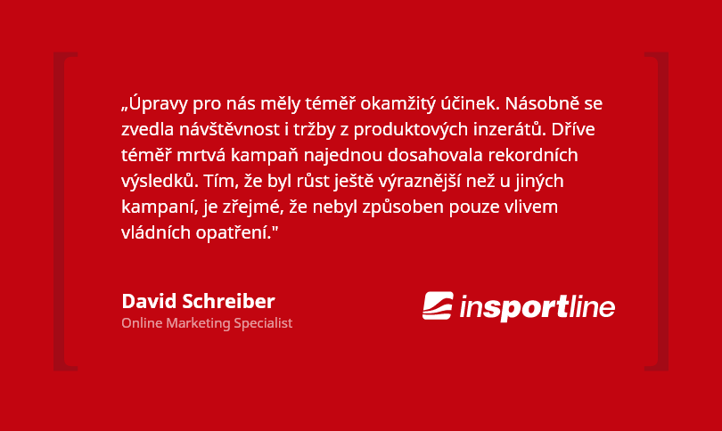 Vyjádření klienta inSPORTline.