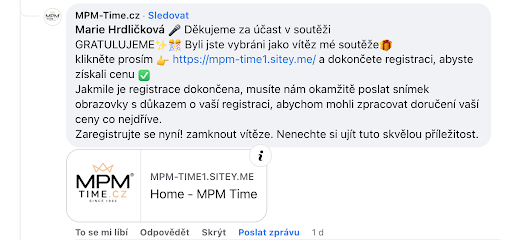 Ukázka jednoho z&nbsp;podvodných komentářů. Podivná čeština a&nbsp;podezřelý odkaz napoví, že se jedná o&nbsp;podvod. 