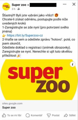 Podvodník, který se snaží napálit fanoušky a&nbsp;píše jim z&nbsp;falešného profilu našeho klienta. Fanoušci, i&nbsp;díky pravidelnému vzdělávání o&nbsp;podvodech, dokáží už podvodníky lépe rozlišit.